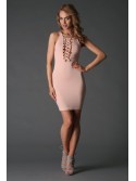 Powder dress with corset ties KIKI53267 - Online store - Boutique